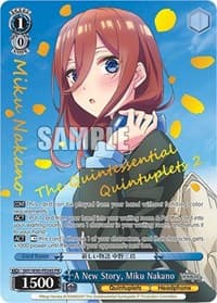 A New Story, Miku Nakano (Foil) - The Quintessential Quintuplets 2 - Weiss Schwarz card