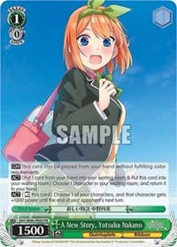 A New Story, Yotsuba Nakano - The Quintessential Quintuplets 2 - Weiss Schwarz card