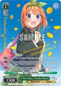 A New Story, Yotsuba Nakano (Foil) - The Quintessential Quintuplets 2 - Weiss Schwarz card