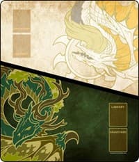 GamerMats Playmat - Green White Dragon 2-Player XL Playmat (Magic Compatible) - GamerMats Playmats - Playmats card
