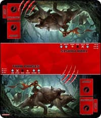 GamerMats Playmat - Dark Red Riding Hood 2-Player XL Playmat (Magic Compatible) - GamerMats Playmats - Playmats card