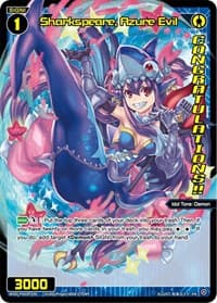 Sharkspeare, Azure Evil (August 2022) (Winner) - Promo Cards - WIXOSS card