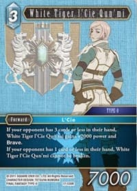 White Tiger I'Cie Qun'mi - Rebellion's Call - Final Fantasy TCG card
