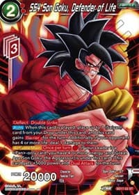 SS4 Son Goku, Defender of Life (Silver Foil) - Dawn of the Z-Legends - Dragon Ball Super: Masters card
