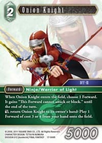 Onion Knight - Rebellion's Call - Final Fantasy TCG card