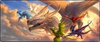 Baby Dragons Flight Lessons - Tablemat - GamerMats Playmats - Playmats card