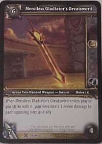 Merciless Gladiator's Greatsword - Drums of War - WoW card