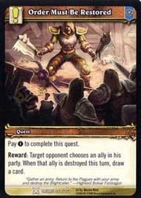 Order Must Be Restored - Drums of War - WoW card
