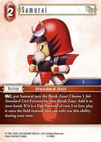 Samurai (009) - Rebellion's Call - Final Fantasy TCG card