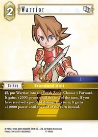 Warrior - Rebellion's Call - Final Fantasy TCG card
