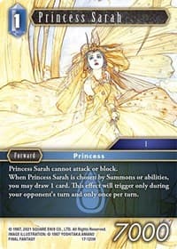 Princess Sarah - Rebellion's Call - Final Fantasy TCG card