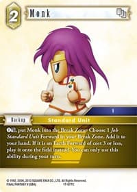 Monk - Rebellion's Call - Final Fantasy TCG card