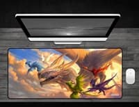 Baby Dragons Flight Lessons - Deskmat - GamerMats Playmats - Playmats card