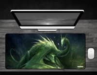 Green Crystal Dragon - Deskmat - GamerMats Playmats - Playmats card