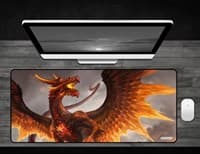 Red Crystal Dragon - Deskmat - GamerMats Playmats - Playmats card