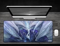 White Crystal Dragon - Deskmat - GamerMats Playmats - Playmats card