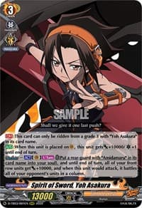 Spirit of Sword, Yoh Asakura - D-TB03: Shaman King - Cardfight Vanguard card