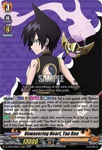 Unwavering Heart, Tao Ren - D-TB03: Shaman King - Cardfight Vanguard card