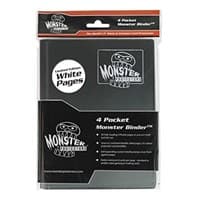 Binder - 4-Pocket SIde-Loading Matte Black Album with White Pages - Monster Protectors Storage Albums - Storage Albums card