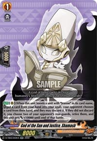 God of the Sun and Justice, Shamash - D-TB03: Shaman King - Cardfight Vanguard card