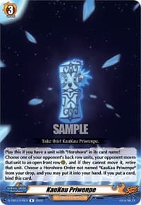 KauKau Priwenpe - D-TB03: Shaman King - Cardfight Vanguard card