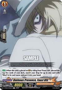 Ominous Presence, Faust VIII - D-TB03: Shaman King - Cardfight Vanguard card