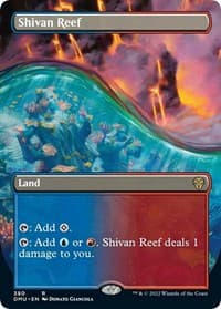 Shivan Reef (Borderless) - Dominaria United - Magic: The Gathering card