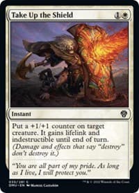 Take Up the Shield - Dominaria United - Magic: The Gathering card