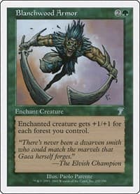 Blanchwood Armor - 7th Edition - Magic: The Gathering card