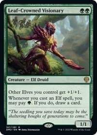 Leaf-Crowned Visionary - Dominaria United - Magic: The Gathering card