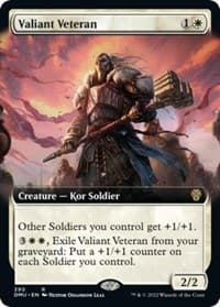 Valiant Veteran (Extended Art) - Dominaria United - Magic: The Gathering card