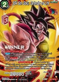 SS4 Son Goku, Defender of Life (ZENKAI Celebration Winner-Stamped) - Promotion Cards - Dragon Ball Super: Masters card