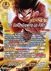 Son Goku, Growing Up Fast (ZENKAI Celebration Winner-Stamped) - Promotion Cards - Dragon Ball Super: Masters card
