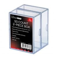 2-Piece 50 Count Clear Card Storage Box - Ultra Pro Deck Boxes - Deck Boxes card