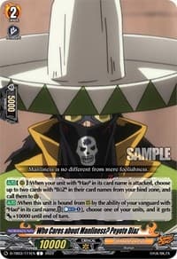Who Cares about Manliness? Peyote Diaz - D-TB03: Shaman King - Cardfight Vanguard card