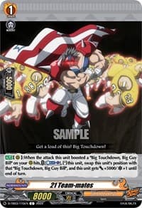 21 Team-mates - D-TB03: Shaman King - Cardfight Vanguard card