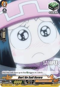 Don't Be Sad! Kororo - D-TB03: Shaman King - Cardfight Vanguard card