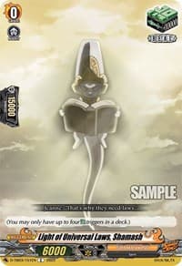 Light of Universal Laws, Shamash - D-TB03: Shaman King - Cardfight Vanguard card