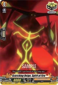 Scorching Reign, Spirit of Fire - D-TB03: Shaman King - Cardfight Vanguard card