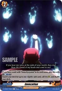 Invocation - D-TB03: Shaman King - Cardfight Vanguard card