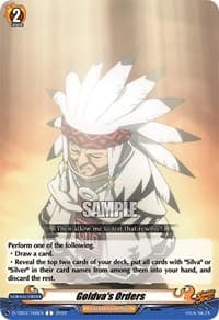 Goldva's Orders - D-TB03: Shaman King - Cardfight Vanguard card