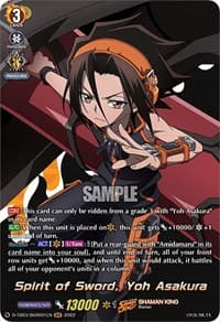Spirit of Sword, Yoh Asakura (SKR) - D-TB03: Shaman King - Cardfight Vanguard card