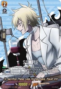 I'll Sacrifice These Legs for Her Sake, Faust VIII (SKR) - D-TB03: Shaman King - Cardfight Vanguard card