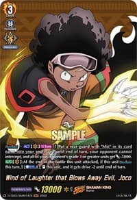 Wind of Laughter that Blows Away Evil, Joco (SKR) - D-TB03: Shaman King - Cardfight Vanguard card