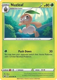 Nuzleaf - SWSH11: Lost Origin - Pokemon card