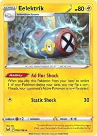 Eelektrik - SWSH11: Lost Origin - Pokemon card
