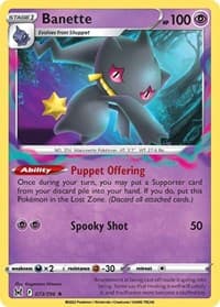 Banette - SWSH11: Lost Origin - Pokemon card