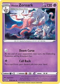 Hisuian Zoroark - SWSH11: Lost Origin - Pokemon card
