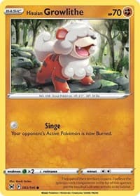 Hisuian Growlithe - SWSH11: Lost Origin - Pokemon card