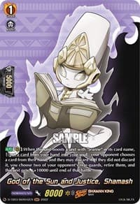 God of the Sun and Justice, Shamash (SKR) - D-TB03: Shaman King - Cardfight Vanguard card